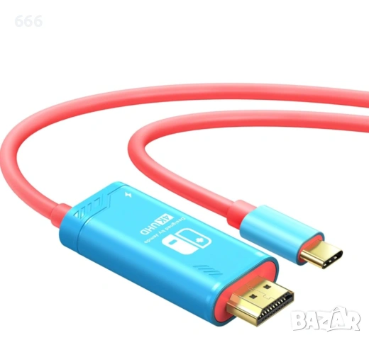 HDMI USB C адаптер за Nintendo Switch, снимка 2 - Друга електроника - 53167373
