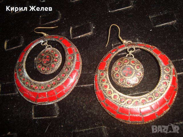 СТАРИННИ ЮВЕЛИРНА МАЙСТОРСКА ЕТНО ИЗРАБОТКА БРОНЗОВИ ОСМАНСКИ ОБЕЦИ с ЕСТЕСТВЕН ЧЕРВЕН КОРАЛ 11907, снимка 14 - Антикварни и старинни предмети - 32317845