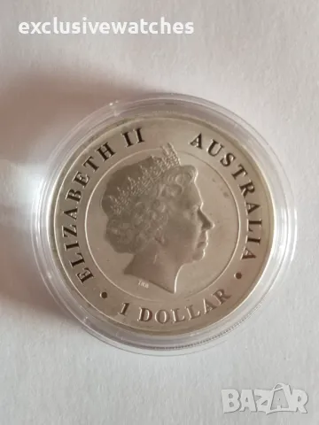 1 тройунция монета Крокодил 2014 - 999 чисто сребро, снимка 6 - Нумизматика и бонистика - 48490885