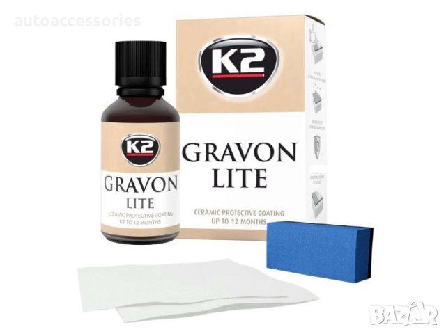 1000055285 Защита керамична за боя и лак GRAVON LITE 50 ml + апликатор + 2 кърпички 04414, снимка 1