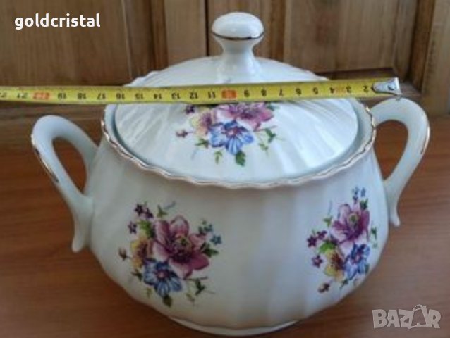 Стар български порцелан чинии супник сосиера , снимка 12 - Антикварни и старинни предмети - 35848942