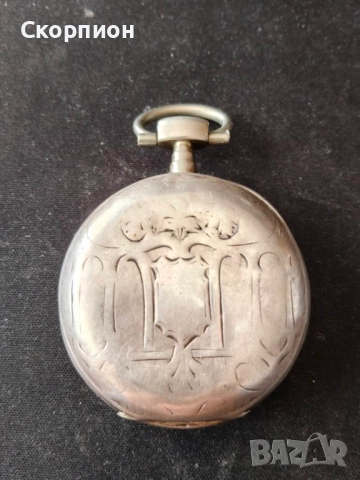 Швейцарски СРЕБЪРЕН джобен часовник 1900г. с ключе - 10 РУБИНА ПРОМОЦИЯ, снимка 10 - Джобни - 48835206
