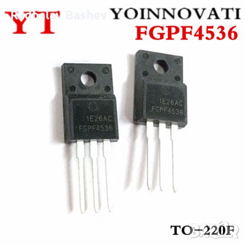 Транзистор IGBT FGPF4536 TO-220-3 360V 20A 28.4W, снимка 2 - Части и Платки - 37147664