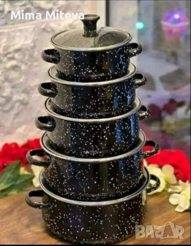 Комплект от 5 броя тенджери за домашна и професионална употреба 16/18/20/22/24см, снимка 2 - Съдове за готвене - 52221580
