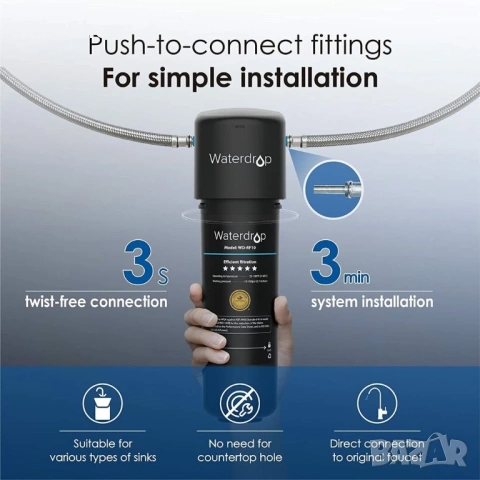 Нов Филтър за вода WaterDrop, снимка 7 - Други стоки за дома - 53602875