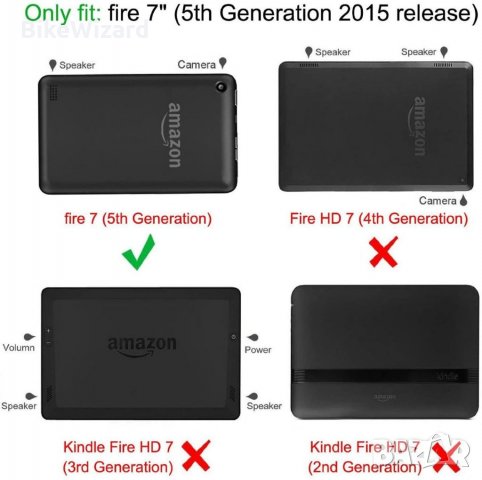Fire 7 2015 H  Swees Ултра тънък лек защитен калъф Корпус с функция стойка за R Amazon Fire 7 НОВ, снимка 2 - Таблети - 34637083