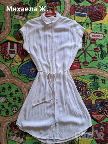 Бяла плажна рокля H&M 