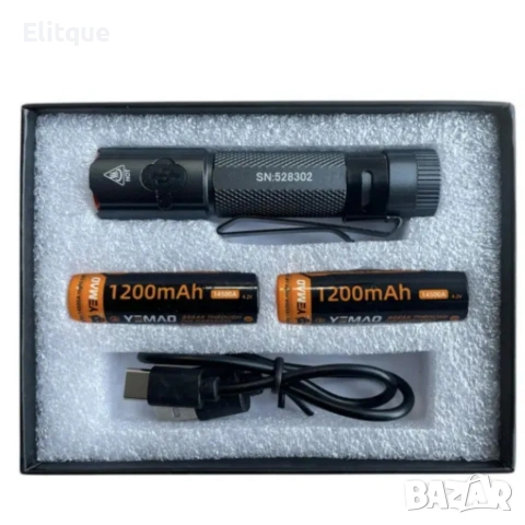 Фенер YEMAO YM-M52 – компактен, 1500 лумена, магнит, Type-C