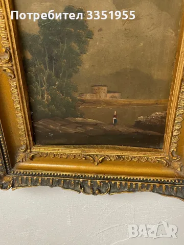 Стара Гръцка картина с красива рамка, снимка 6 - Картини - 50335911