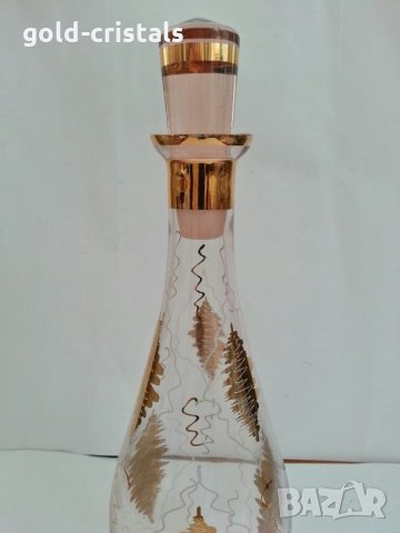 Стара стъклена гарафа, снимка 3 - Антикварни и старинни предмети - 26819849