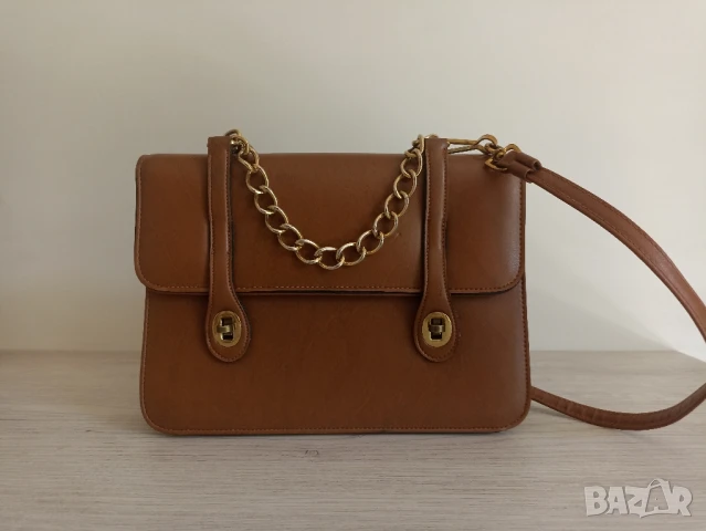 Кафява кожена чанта Meyer's