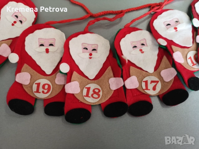 Коледна украса - лампички, календар, декорации, коледни звезди, коледни магнити и други, снимка 4 - Декорация за дома - 52591151