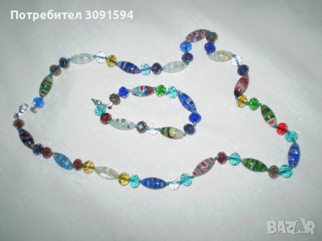 Гривна и колие от  стъкло Мурано, снимка 7 - Антикварни и старинни предмети - 36606447