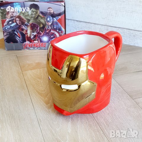 2113 Керамична чаша Железният човек подаръчна чаша Iron Man Marvel Advengers, снимка 2 - Чаши - 32777791