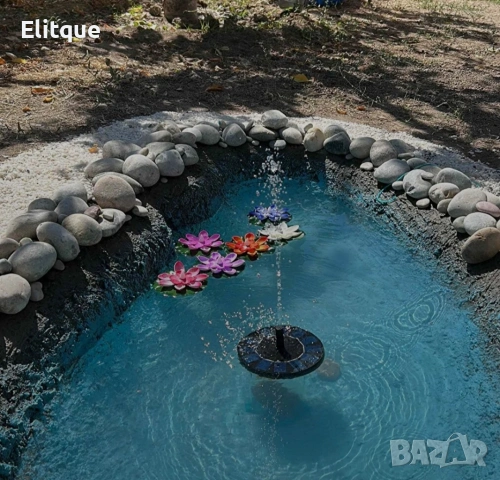 Соларен фонтан с три режима на разпръскване