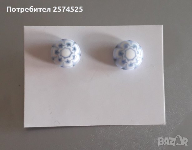 Италиански обеци от Венецианско стъкло Murano Millefiori, снимка 6 - Обеци - 44004222