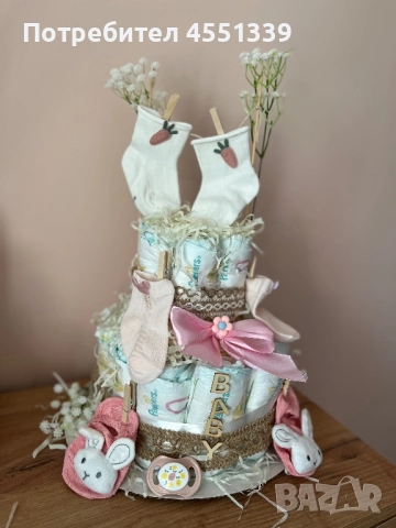 Торти от памперси , снимка 6 - Пелени, памперси - 52488825