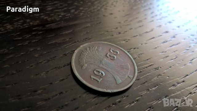 Райх монета - Германия - 1 пфениг | 1933г.; серия A, снимка 2 - Нумизматика и бонистика - 26404923