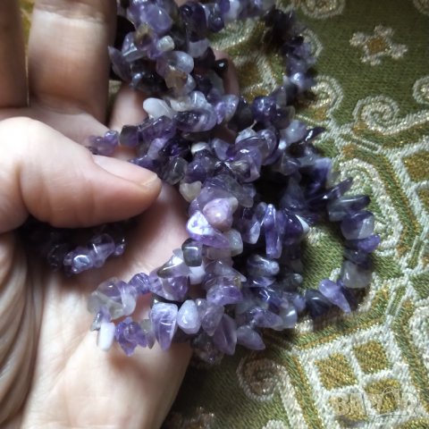 Ретро огърлица естествен аметист разпродажба , снимка 3 - Колиета, медальони, синджири - 38784618