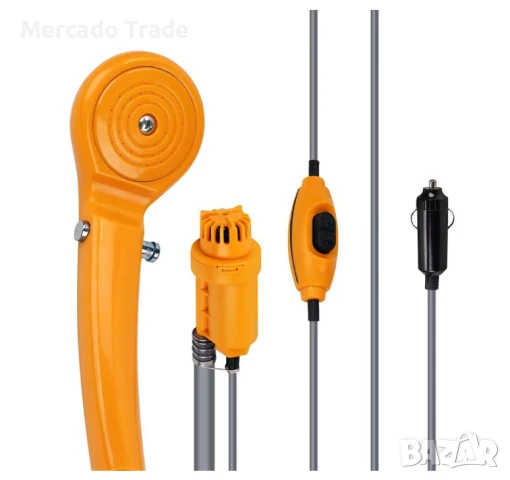Портативен къмпинг душ Mercado Trade, С помпа, За МПС, 12V