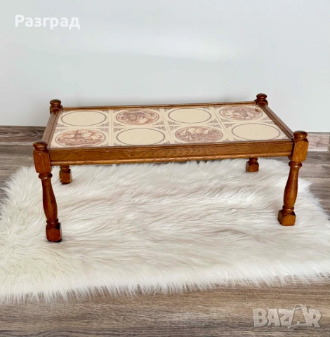 Винтидж масичка от масивна дървесина, снимка 2 - Маси - 53572512