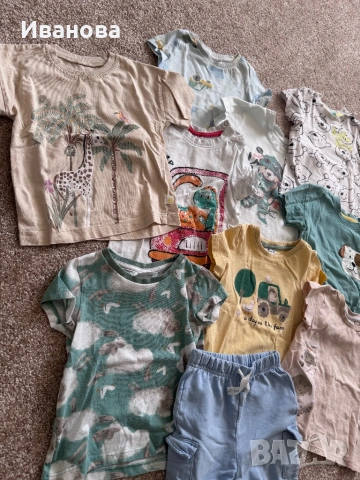 Подарявам 9 бр тениски + 3 бр панталони, снимка 3 - Бебешки блузки - 53164864