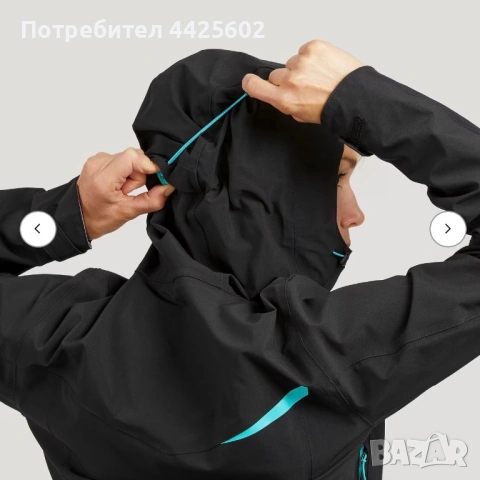 Дамско водоустойчиво яке МН500-черно, снимка 2 - Други спортове - 53240538
