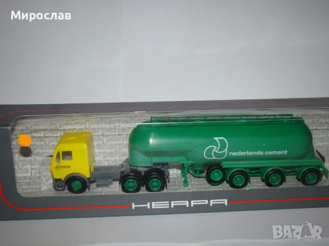 HERPA H0 1/87 MERCEDES КАМИОН МОДЕЛ ЦИСТЕРНА, снимка 5 - Колекции - 48252516