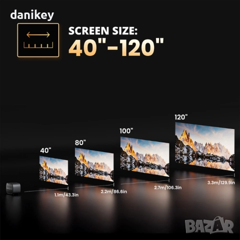 Нов проектор Etoe E3 Pro за кино и др. Netflix & Google TV Certified, снимка 2 - Плейъри, домашно кино, прожектори - 52721664