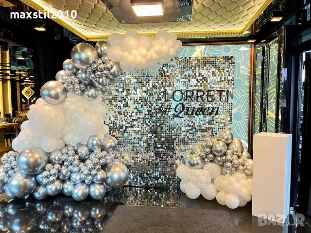 Блестяща стена от пайети в розово злато, снимка 6 - Декорация - 38993392