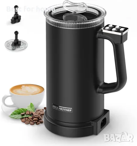 Ponoseu 4 в 1 електрическа пенообразувател за мляко, снимка 2 - Кафемашини - 48456402