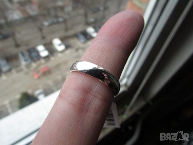 Сребърен  пръстен изчистена халка 1.8, снимка 3 - Пръстени - 43853653