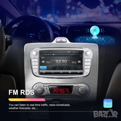 Мултимедия с Андроид за Ford Focus, S-Max, Tansit, Mondeo, Galaxy, C-Max, Kuga, Двоен дин, Android, снимка 2 - Аксесоари и консумативи - 49942478