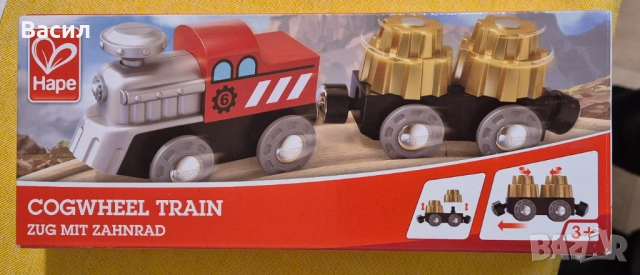 Hape Дървено Влакче с зъбни колела