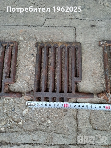 Соц Стара Чугунена Скара За Стара Печка., снимка 4 - Отоплителни печки - 51636894