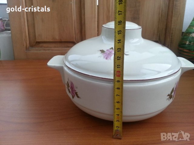 Стар български порцелан супник, снимка 6 - Антикварни и старинни предмети - 33271172