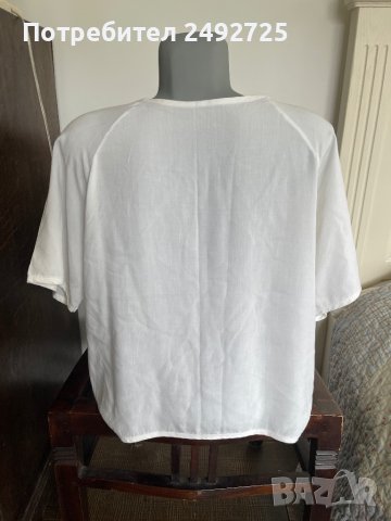 Тениска бяла, без еластичност, снимка 2 - Тениски - 40374618