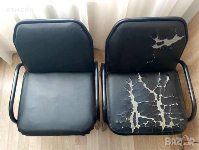 2 броя столове тръбна мебел, снимка 6 - Столове - 43556716