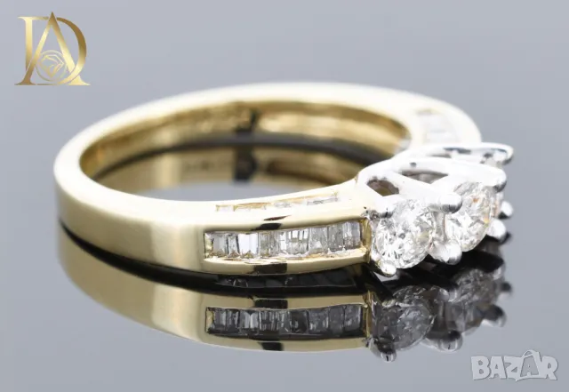 Нов Златен Пръстен с 1.03кт Естествени Диаманти, снимка 4 - Пръстени - 48503612