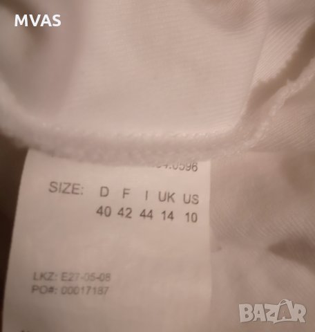 Нов бял S. Oliver дамски памучен потник с якичка M-L размер, снимка 5 - Потници - 33070982