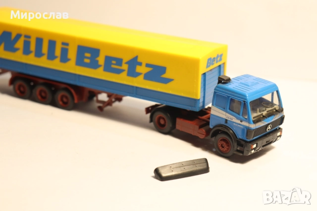 HERPA 1:87 H0 MERCEDES WILLI BETZ КАМИОМН МОДЕЛ КОЛИЧКА, снимка 8 - Колекции - 52965305