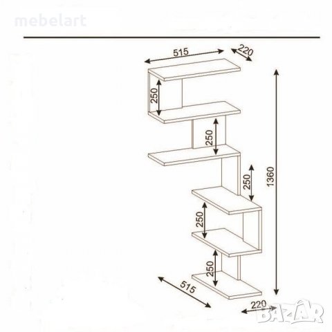 Ъглова етажерка - Черен гланц, снимка 2 - Секции и витрини - 26529700