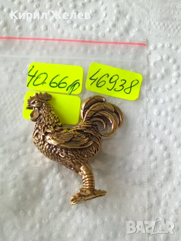 Бронзова фигурка на 🐓 петел 46938, снимка 3 - Колекции - 53581932