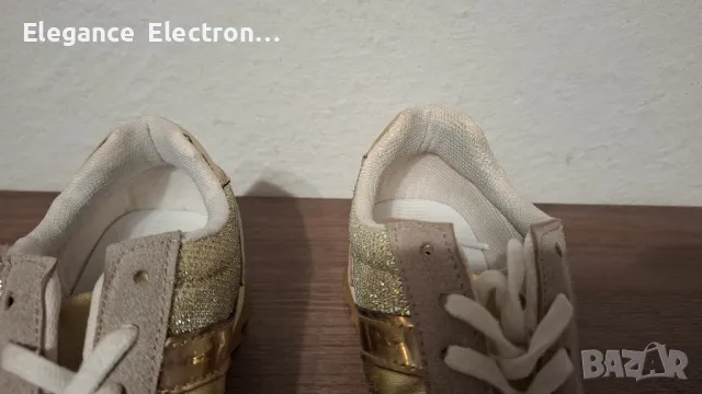 Стилни дамски маратонки Butigo, номер 37, златисти акценти, снимка 3 - Маратонки - 50246701