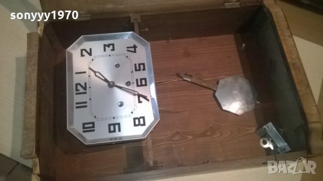 стар дървен часовник-62х43х17см-антика, снимка 15 - Колекции - 26777021
