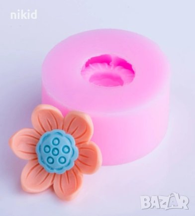 Мини цвете цветче с тичинки силиконов молд форма фондан шоколад смола
