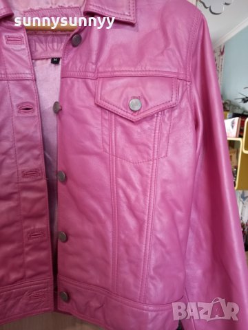 Яке розово естествена кожа , снимка 2 - Якета - 32410528