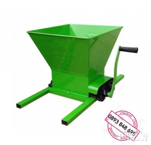 Ръчна Мелачка за Грозде с Цилиндрични валове Гроздомелачка  , снимка 2 - Стругове - 37789412