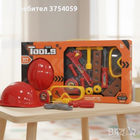 Детски комплект с инструменти и каска TOOLS DIY Working Set, снимка 5 - Други - 52358411