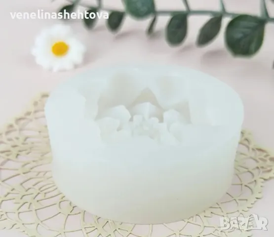 Пасифлора цвете Силиконов молд форма за сапун смола фондан за декорация на торта , снимка 3 - Форми - 48819030